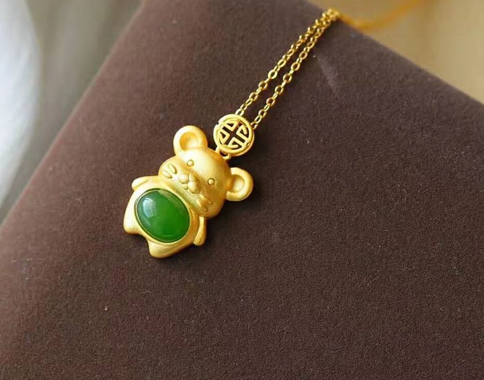 Fat pendant necklace natural gold accessories