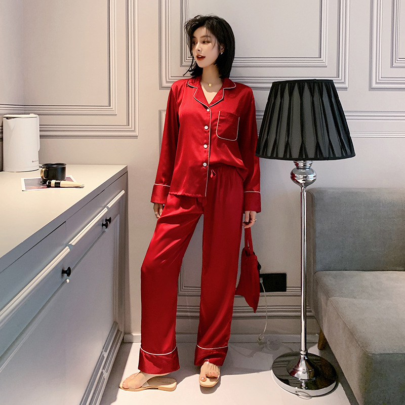 Long sleeve Korean style pajamas a set for women