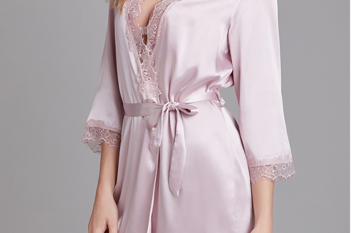 Lace sexy homewear nightgown silk sexy bathrobes for women