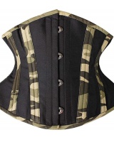 Reinforced girdle abdomen belt olive-green waist clip