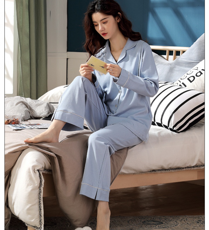 Pure pajamas front postnatal nursing clothing 2pcs set