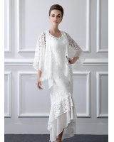 Lace dress Pseudo-two long dress for women