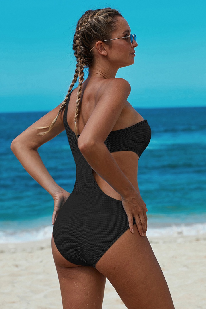 Pure swim conjoined knitted swimwear a set