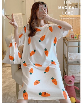 Cartoon summer pajamas short sleeve radish dress
