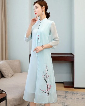 Chinese style maiden cheongsam spring dress for women