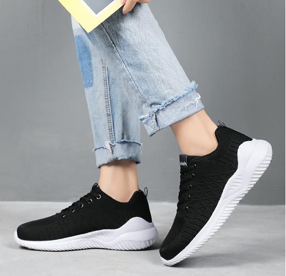 Black Sports shoes running shoes for women