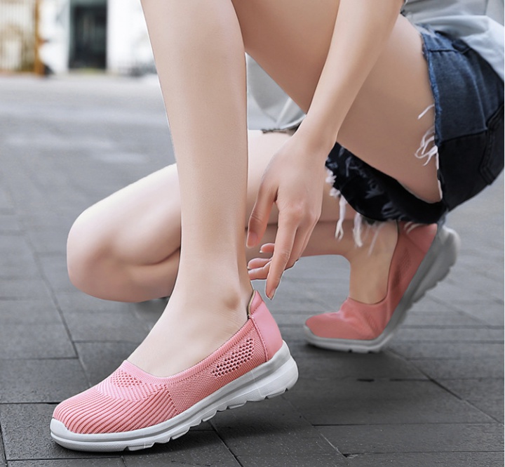 Flat mesh shoes Casual sports lazy shoes for women