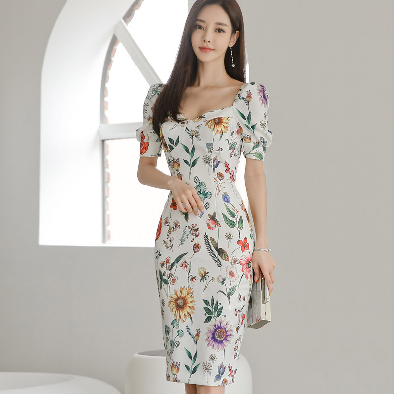 Korean style temperament summer ladies dress for women