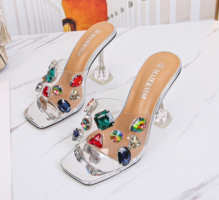 Fashion high-heeled sandals European style slippers
