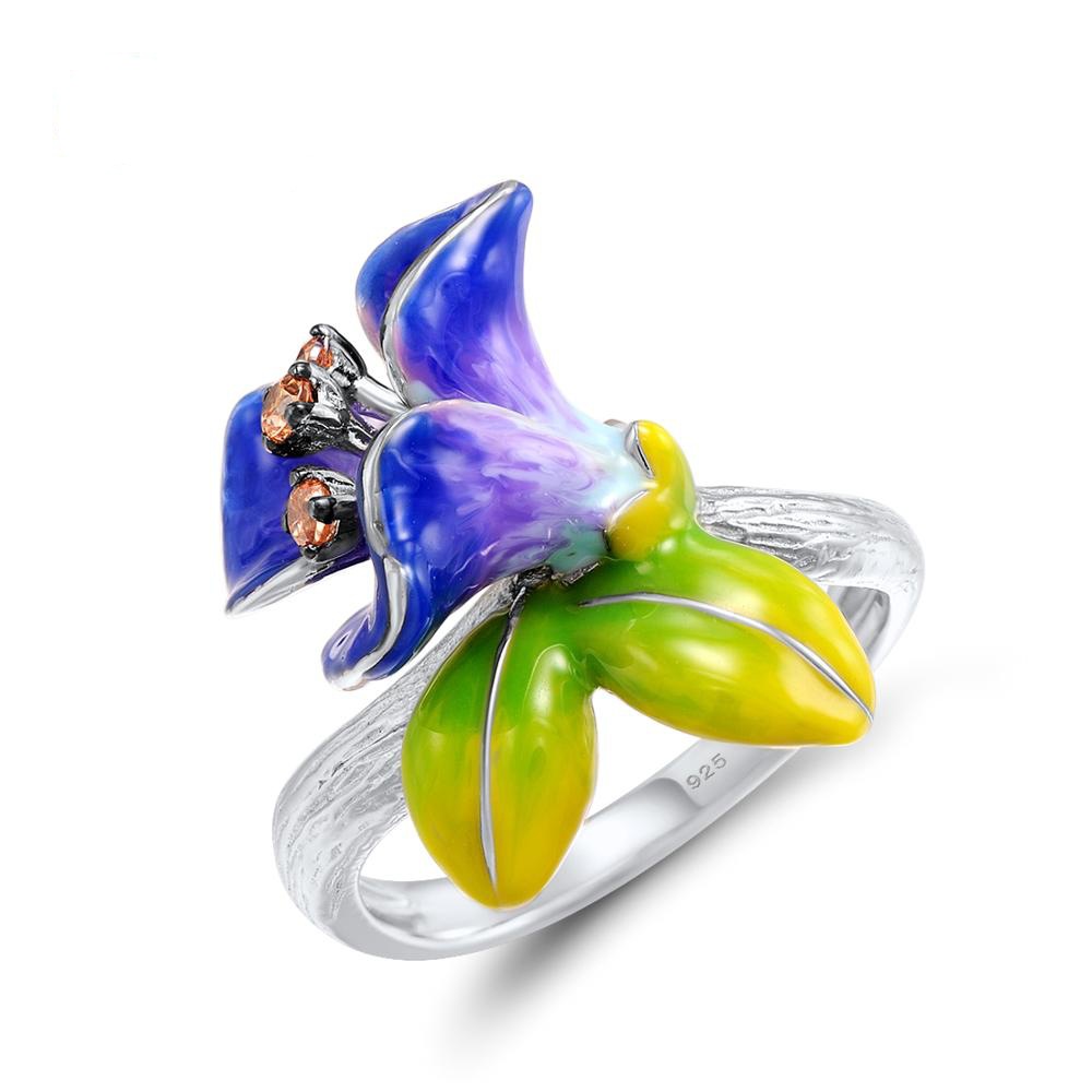 Flowers sterling silver ring