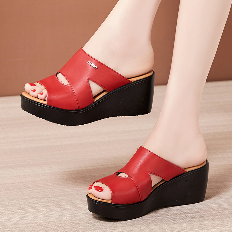 Large yard summer platform slipsole slippers for women