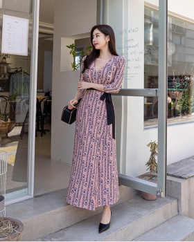 Spring and summer Korean style long dress slim beach dress