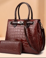 Spring patent leather shoulder bag 2pcs set for women