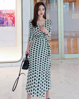 Geometry spring and summer package hip long dress