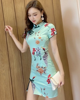 Student light modern cheongsam short Chinese style dress