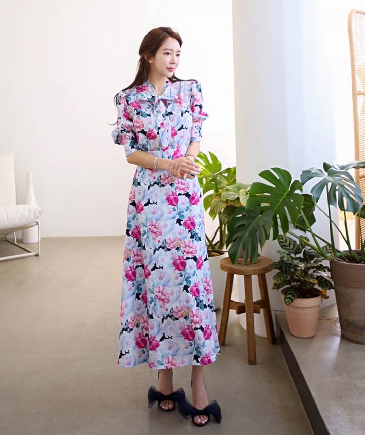 Frenum big skirt dress Korean style long dress for women