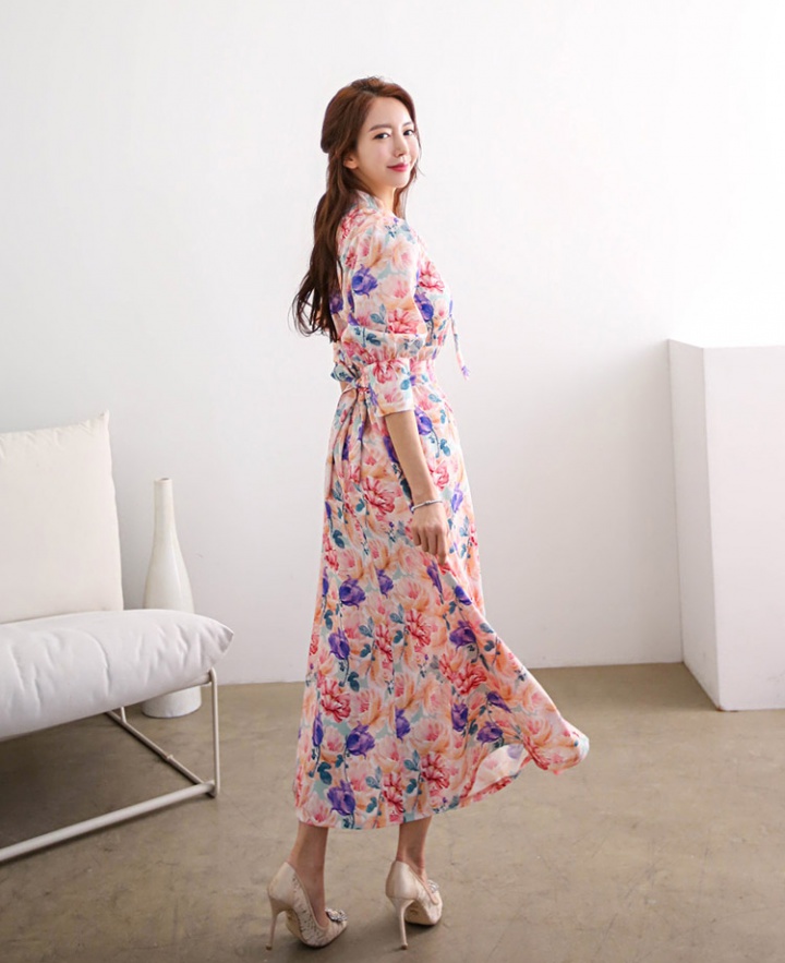 Frenum big skirt dress Korean style long dress for women