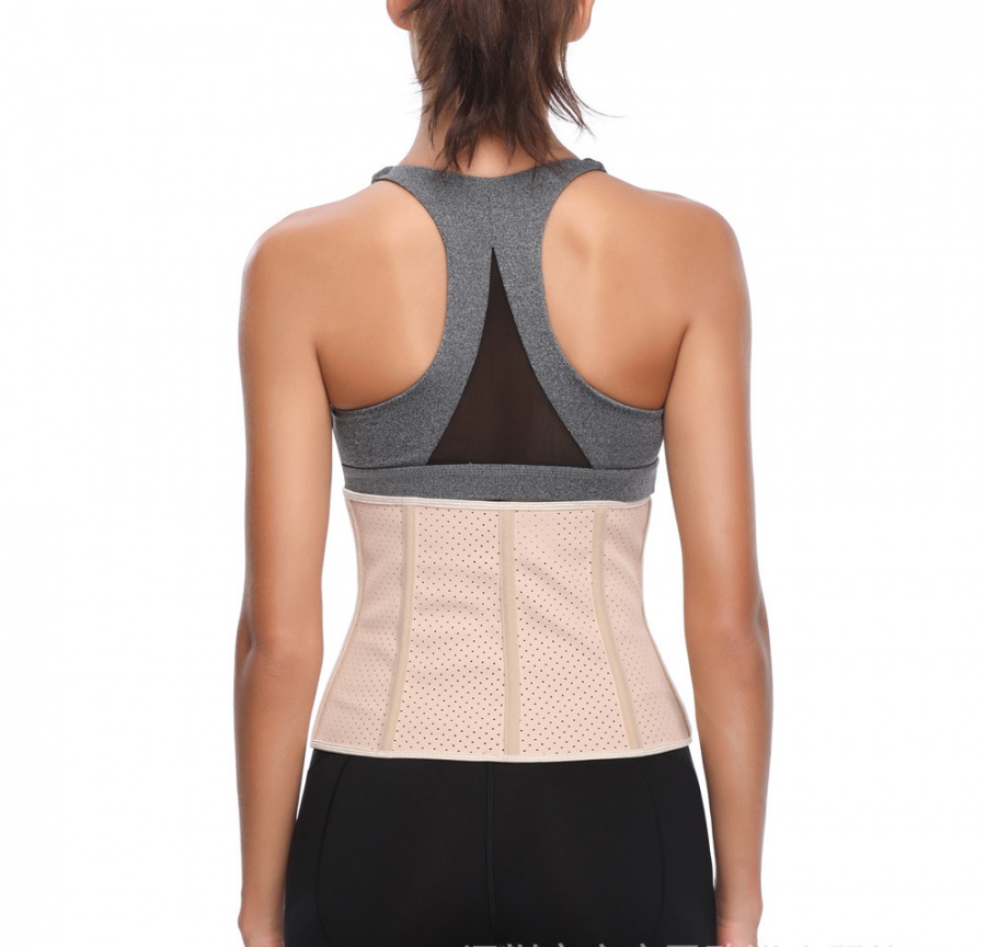 Rubber fitness abdomen belt reinforced short corset