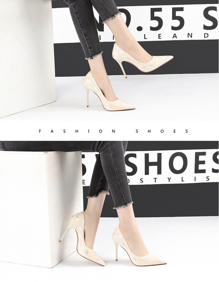 Profession low fine-root high-heeled shoes pointed sexy shoes