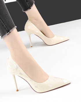Profession low fine-root high-heeled shoes pointed sexy shoes