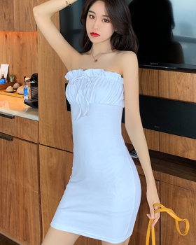 Wrapped chest sexy package hip slim dress