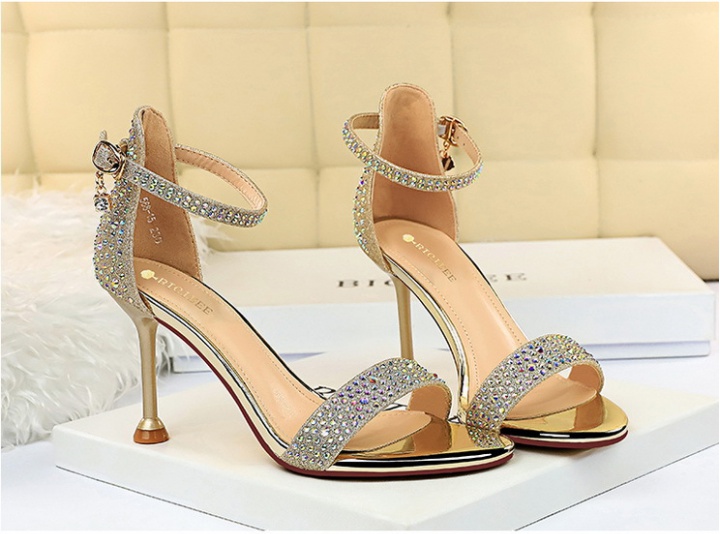 Sexy open toe sandals banquet high-heeled shoes for women