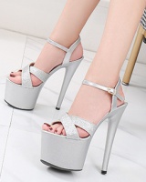 Sexy patent leather sandals fine-root platform for women