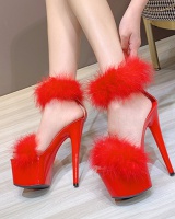 Fine-root high-heeled shoes slippers for women