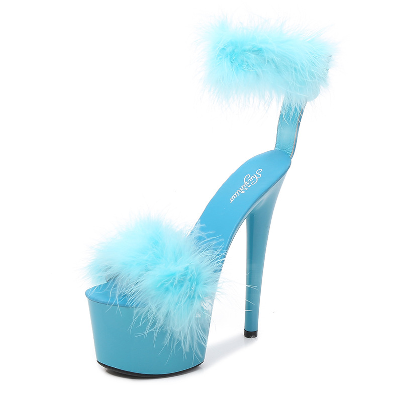 Fine-root high-heeled shoes slippers for women
