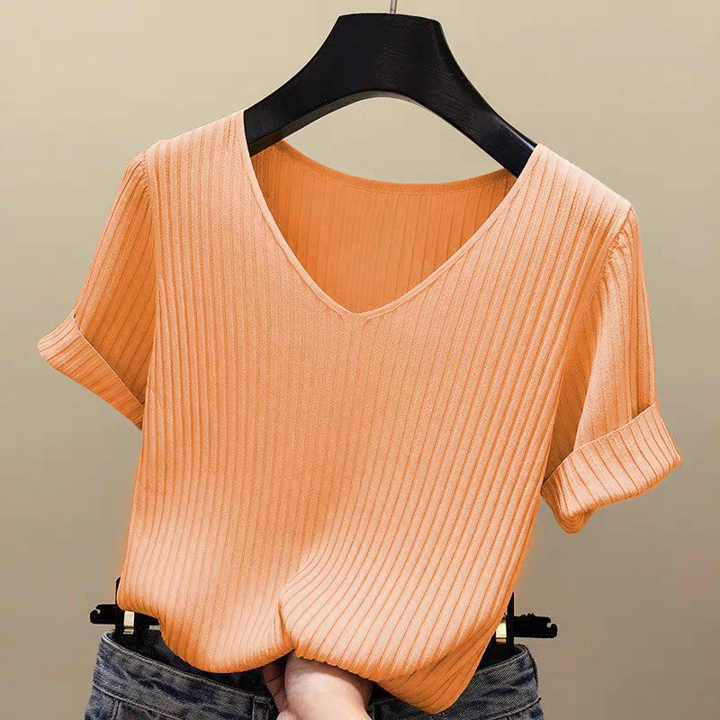 Spring and summer T-shirt sweater for women