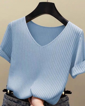 Spring and summer T-shirt sweater for women