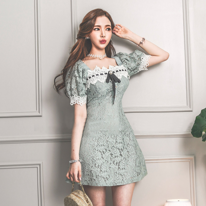 Spring and summer lace bow dress lolita sweet scarves