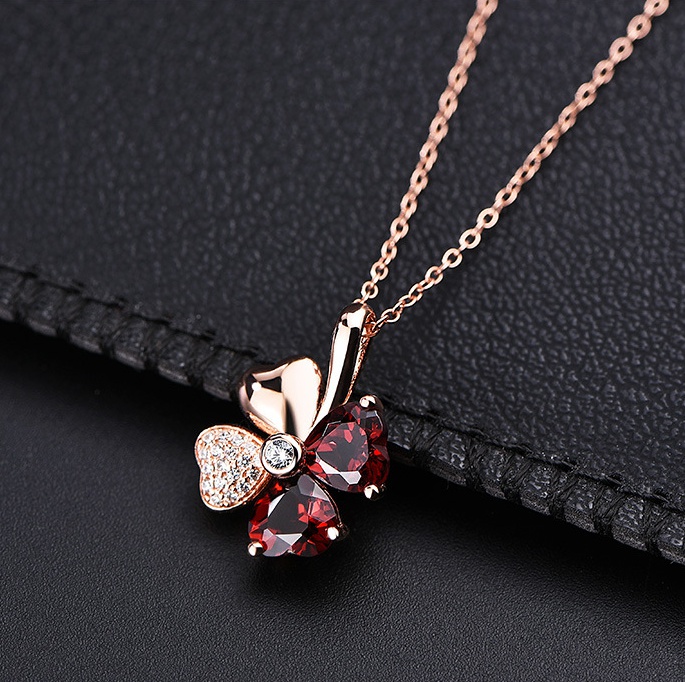 Lucky luxurious accessories crystal Korean style necklace
