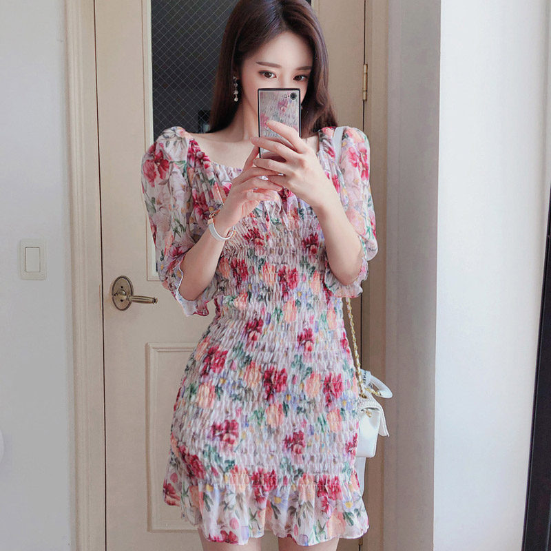 Refreshing temperament Korean style summer dress