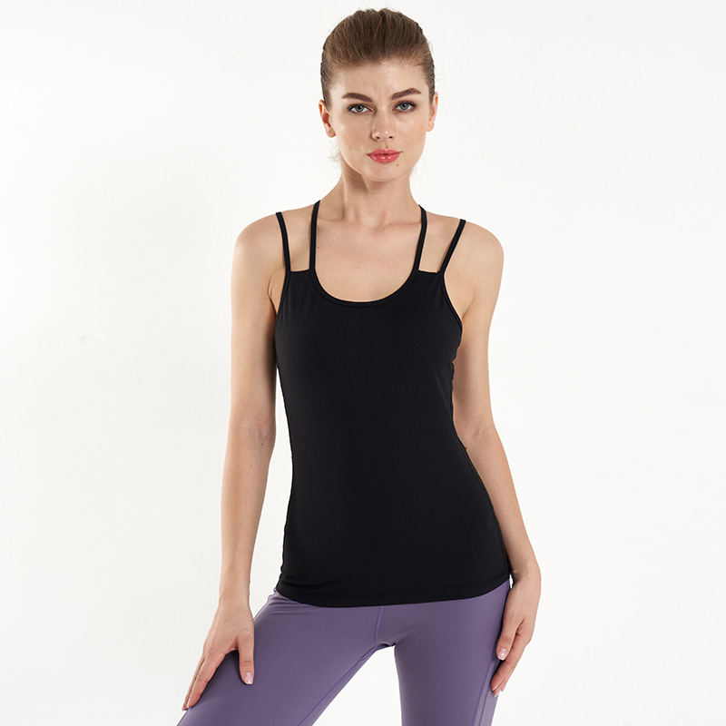 Sling run European style sports yoga wicking vest for women