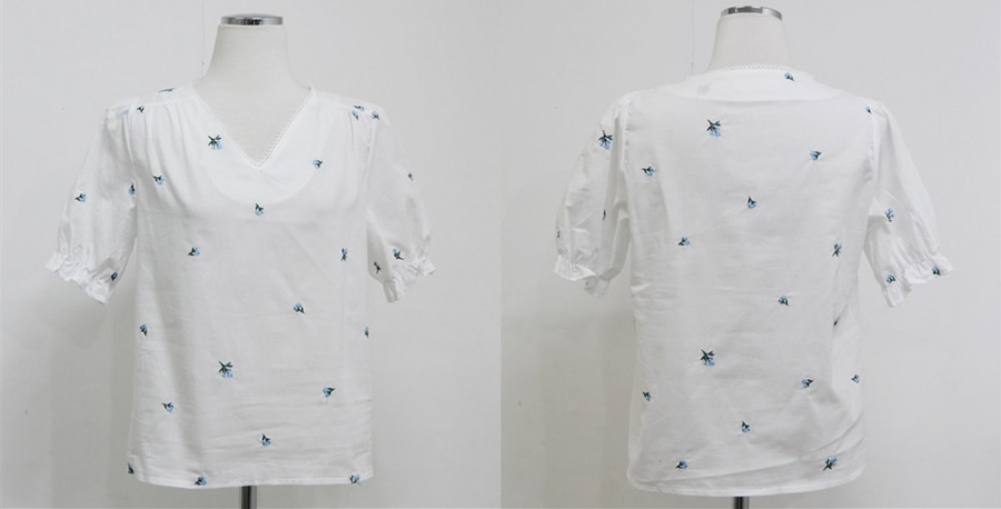 Refinement short sleeve maiden all-match V-neck ghost shirt