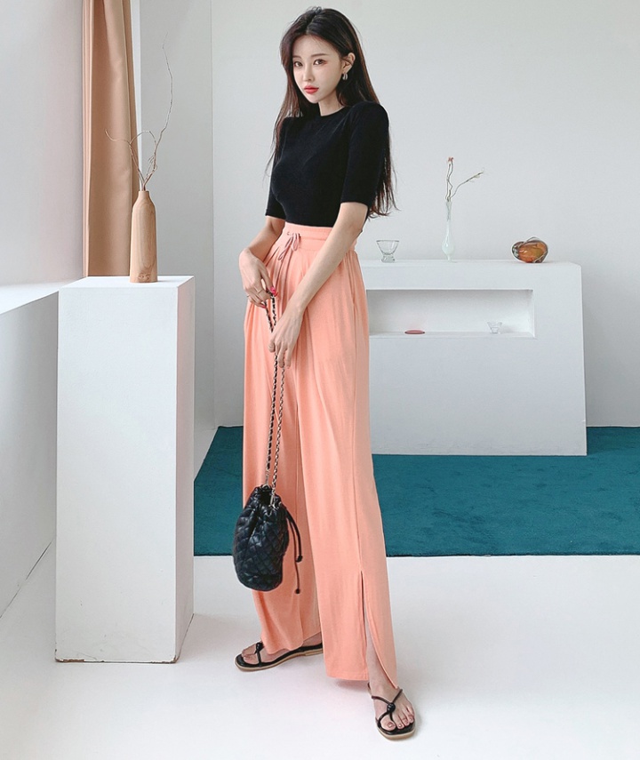 Korean style T-shirt Casual long pants 2pcs set for women