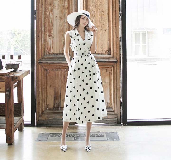 Summer grace polka dot temperament elegant dress