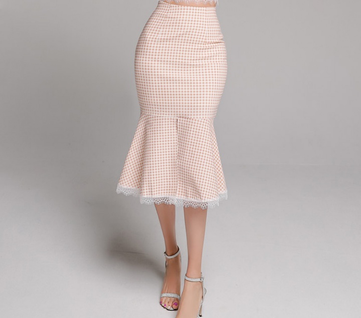 Splice lace summer tops slim sling skirt 2pcs set