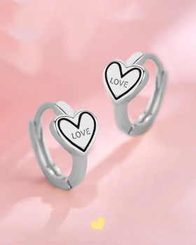 Korean style earrings heart stud earrings for women