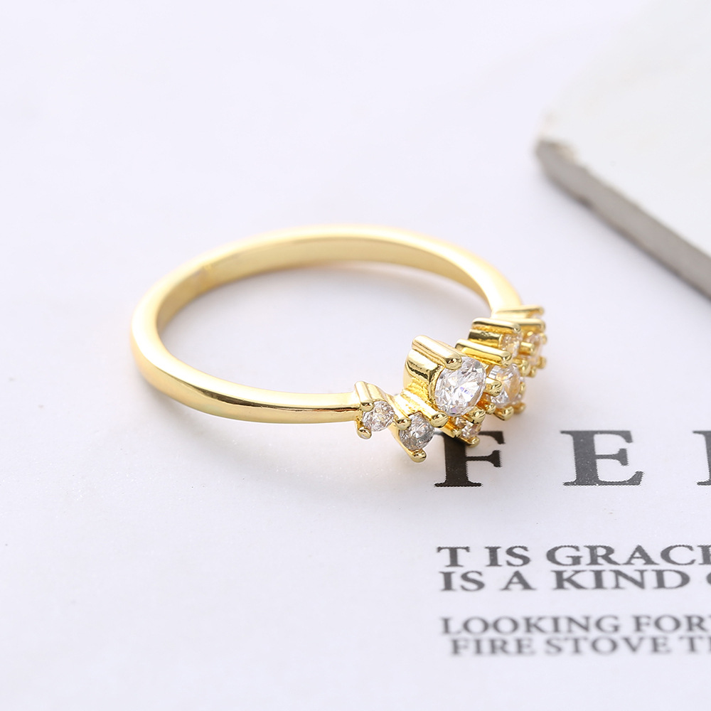 Gold accessories rhinestone ring
