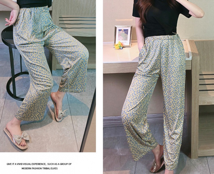 Summer fresh pants homewear short sleeve pajamas for women