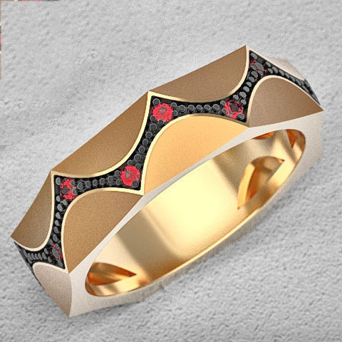 European style wedding rose gold ring