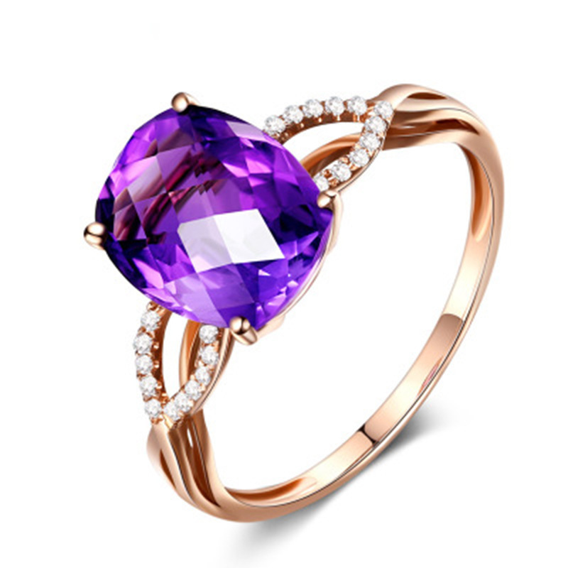 Temperament crystal oval opening ring for women