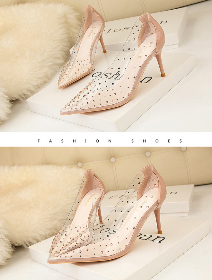 Rhinestone high-heeled shoes simple sandals for women