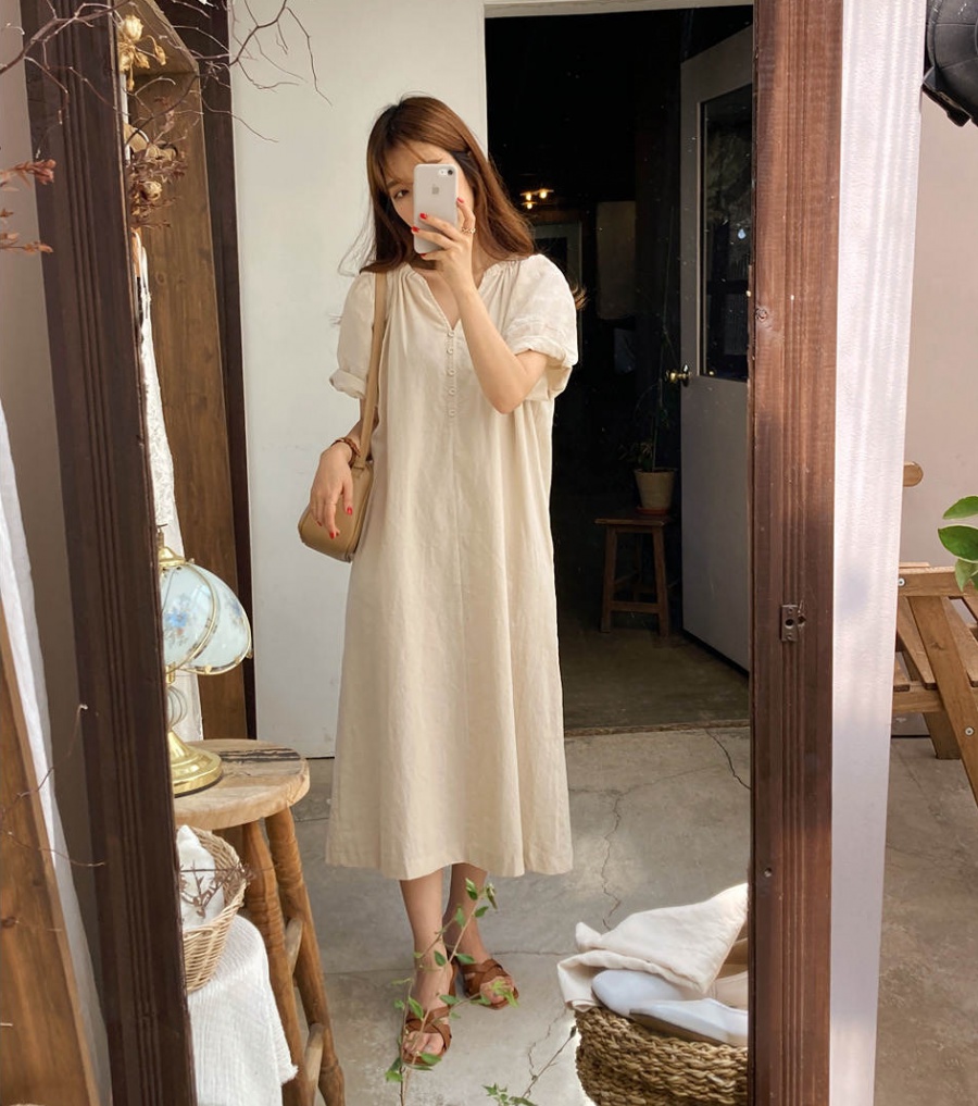 Plain Korean style loose minimalist dress
