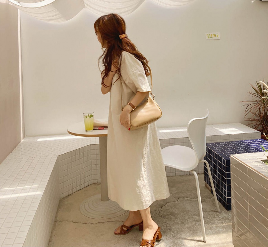 Plain Korean style loose minimalist dress
