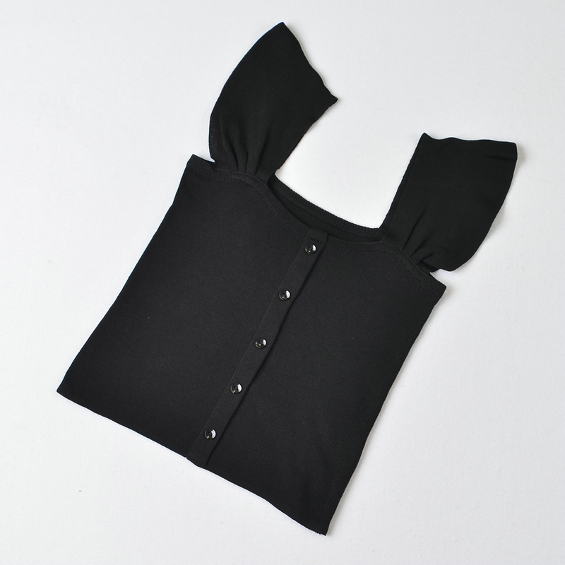 Korean style knitted short sling wrapped chest vest