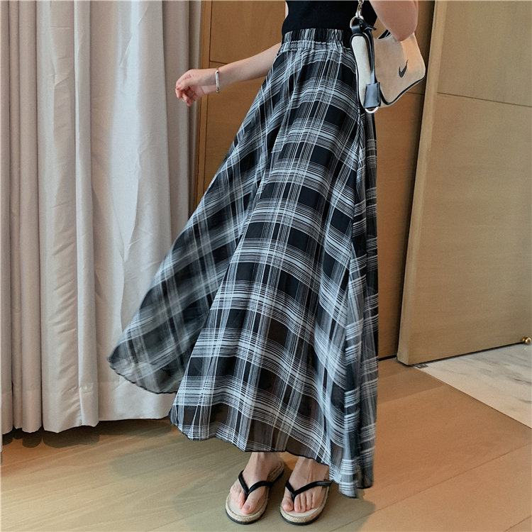 High waist summer large hem skirt for women