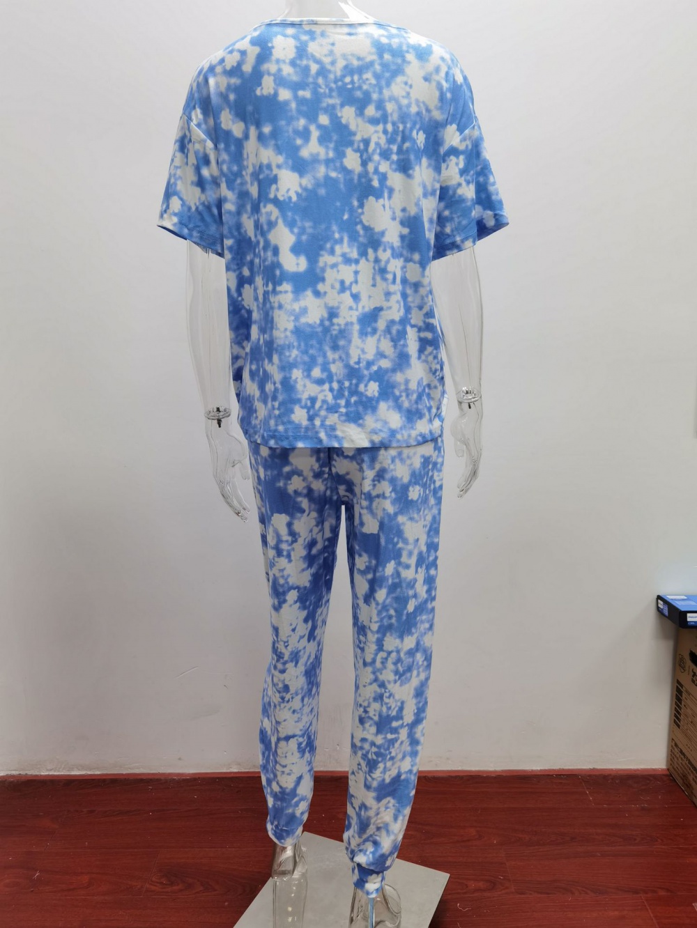 Tie dye printing long pants separate pajamas a set